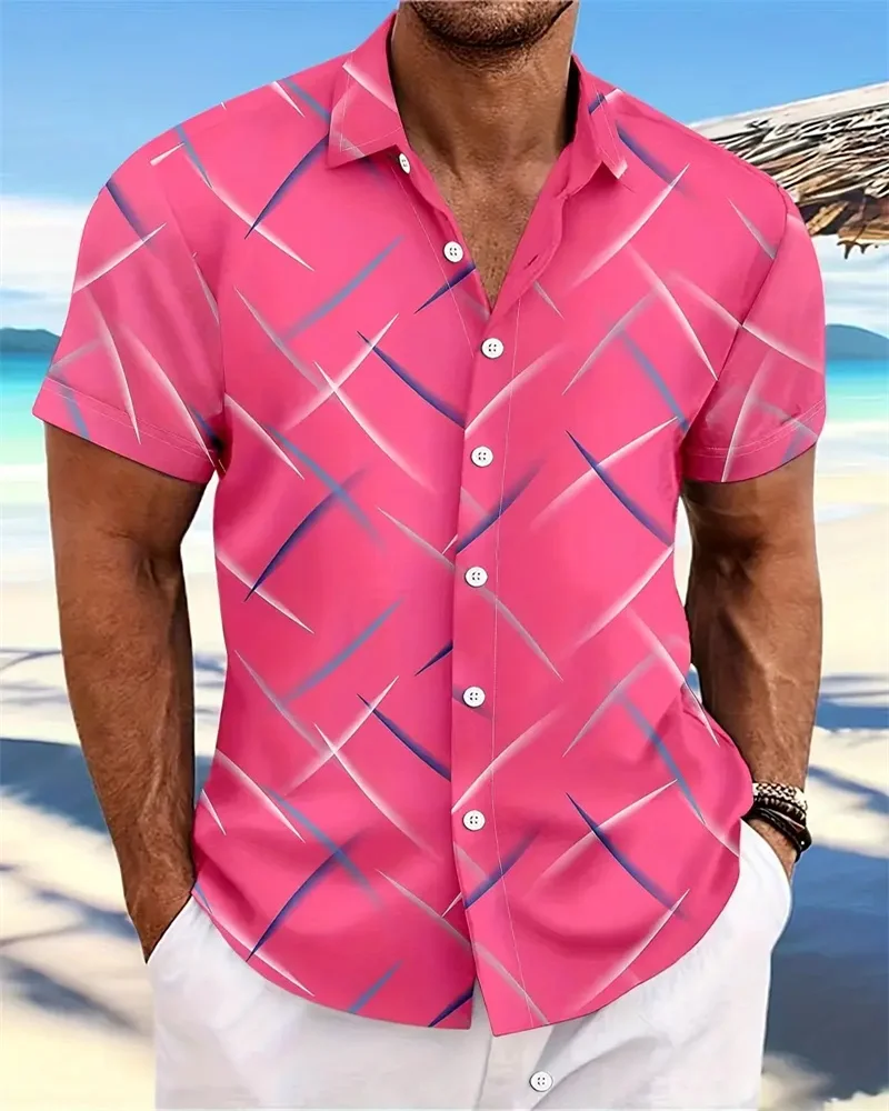 Men\'s Shirt Summer Hawaiian Shirt Outdoor Men\'s Clothing Soft and Comfortable Short Sleeve Shirt Extra Large Size XS-5XL