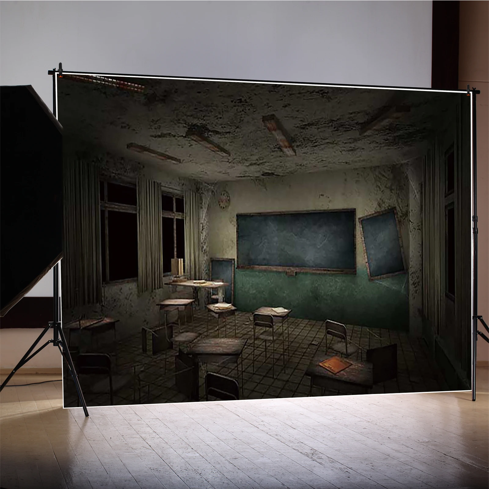 MOON.QG خلفية التصوير الفوتوغرافي للهالوين خزائن صدئة مهجورة مستشفى خلفية ملصق حفلة عيد ميلاد ديكور فوتوزون