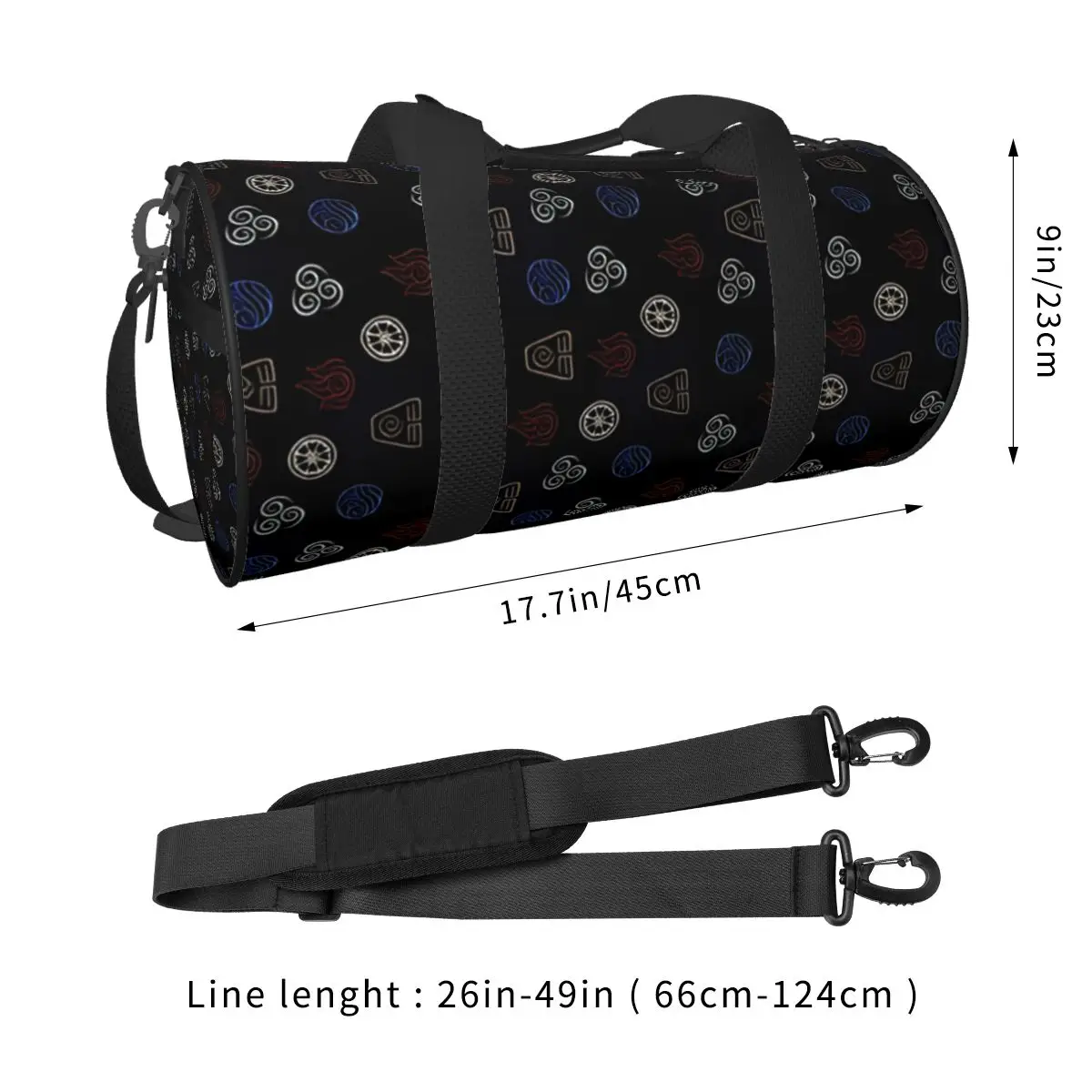 Elements Gym Bag A-Avatars Travel Training Sports Bags Couple Custom with Shoes Novelty Fitness Bag Waterproof Handbags