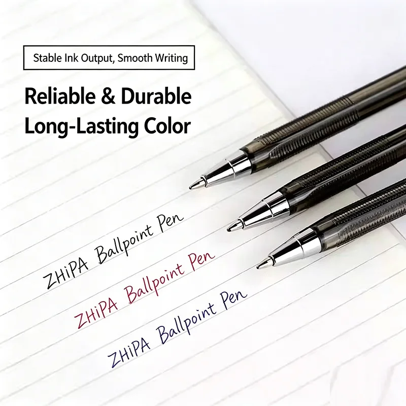 10/20Pcs Ballpoint Pens – Black/Red/Blue, 3-Color Set, Smooth Writing Quick-Dry Ink for School Office Home Supplies - view 3