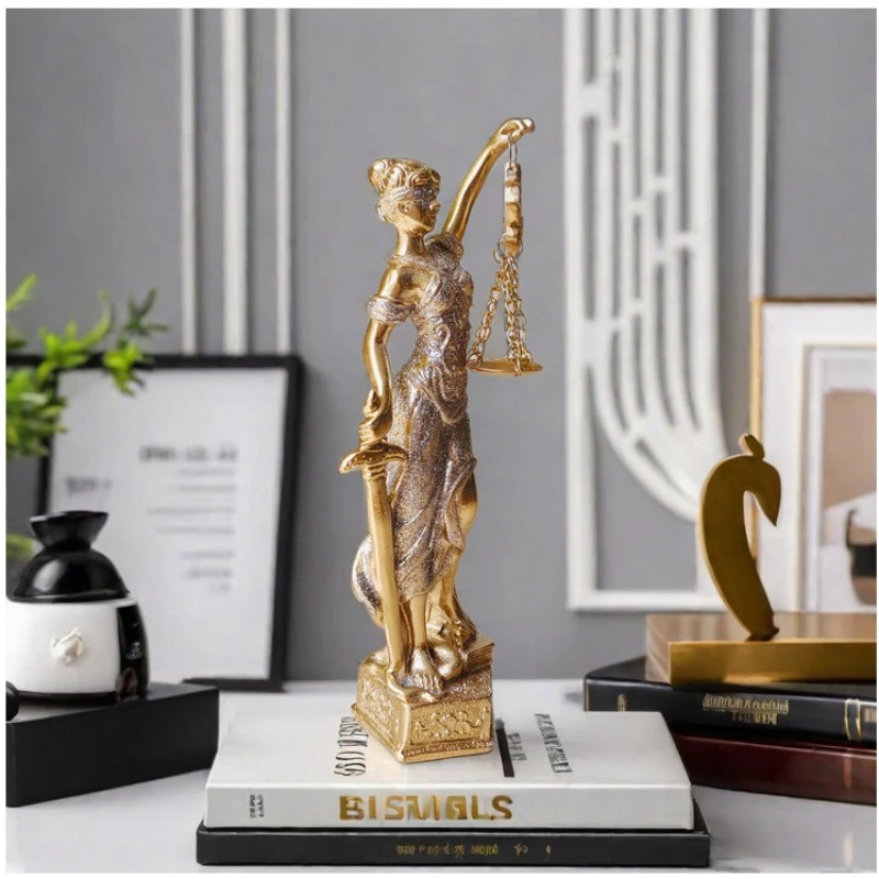 

Современная богиня богатства, статуя богини правосудия, изделия из смолы, украшение для дома и офиса, фигурки фэн-шуй, настольный миниатюрный орнамент