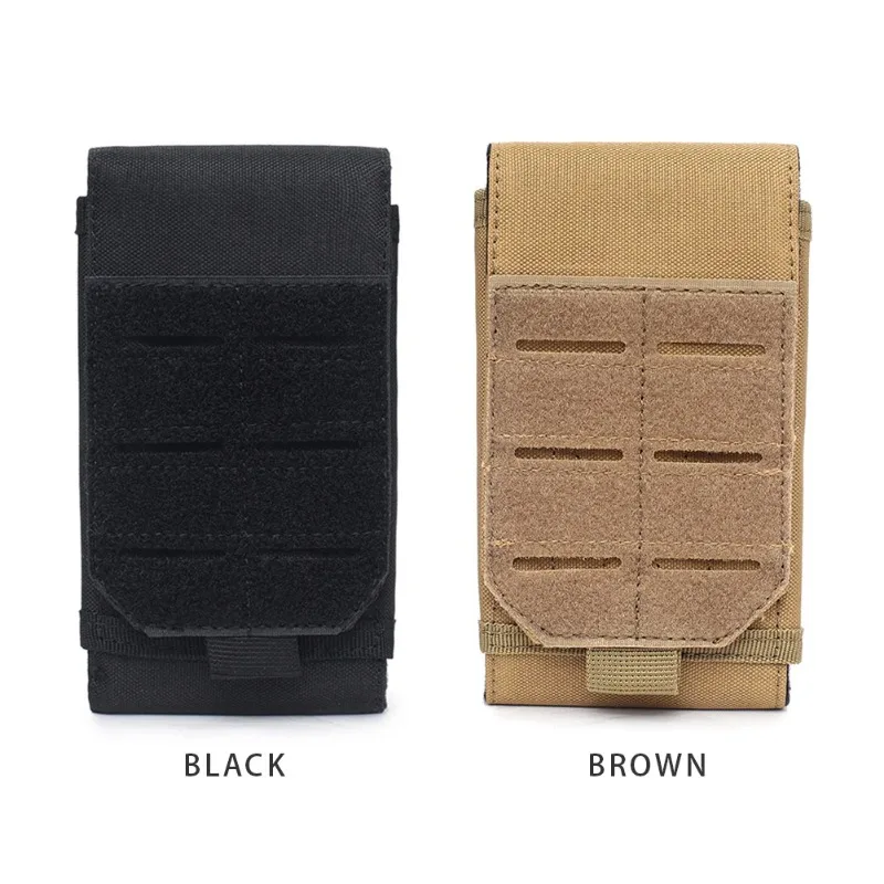1000D Nylon Molle Pouch Phone Holder Outdoor Hiking Travel Cycling EDC Waist Bag Tactical Mobile Pouch Outdoor Tool Accessories