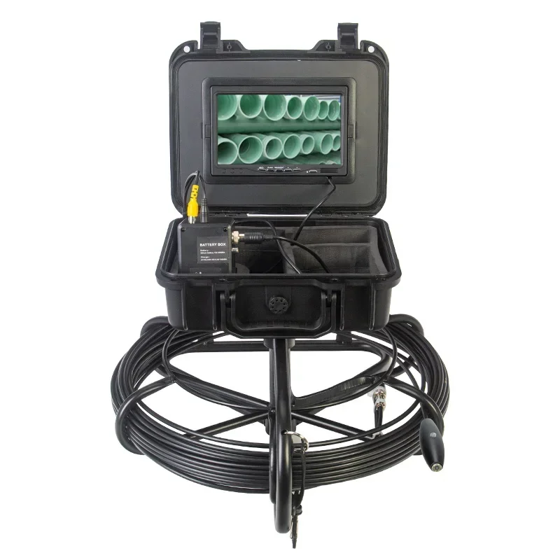 

Камера для осмотра труб SYANSPAN, головка камеры 6,5 мм, толкатель, кабель 30 м, 9-дюймовый TFT ЖК-монитор, канализационная камера, счетчик счетчиков