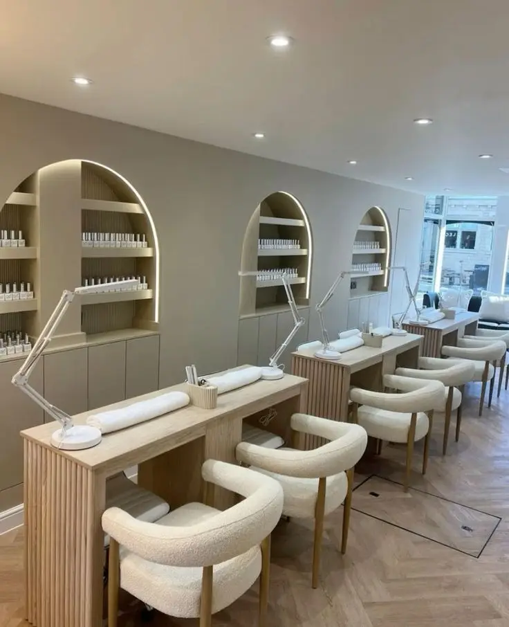 

Оборудование для маникюрного салона на заказ, стол для маникюра со светодиодной подсветкой из массива дерева, стол для маникюра с пылесборником, стол и стул для продажи