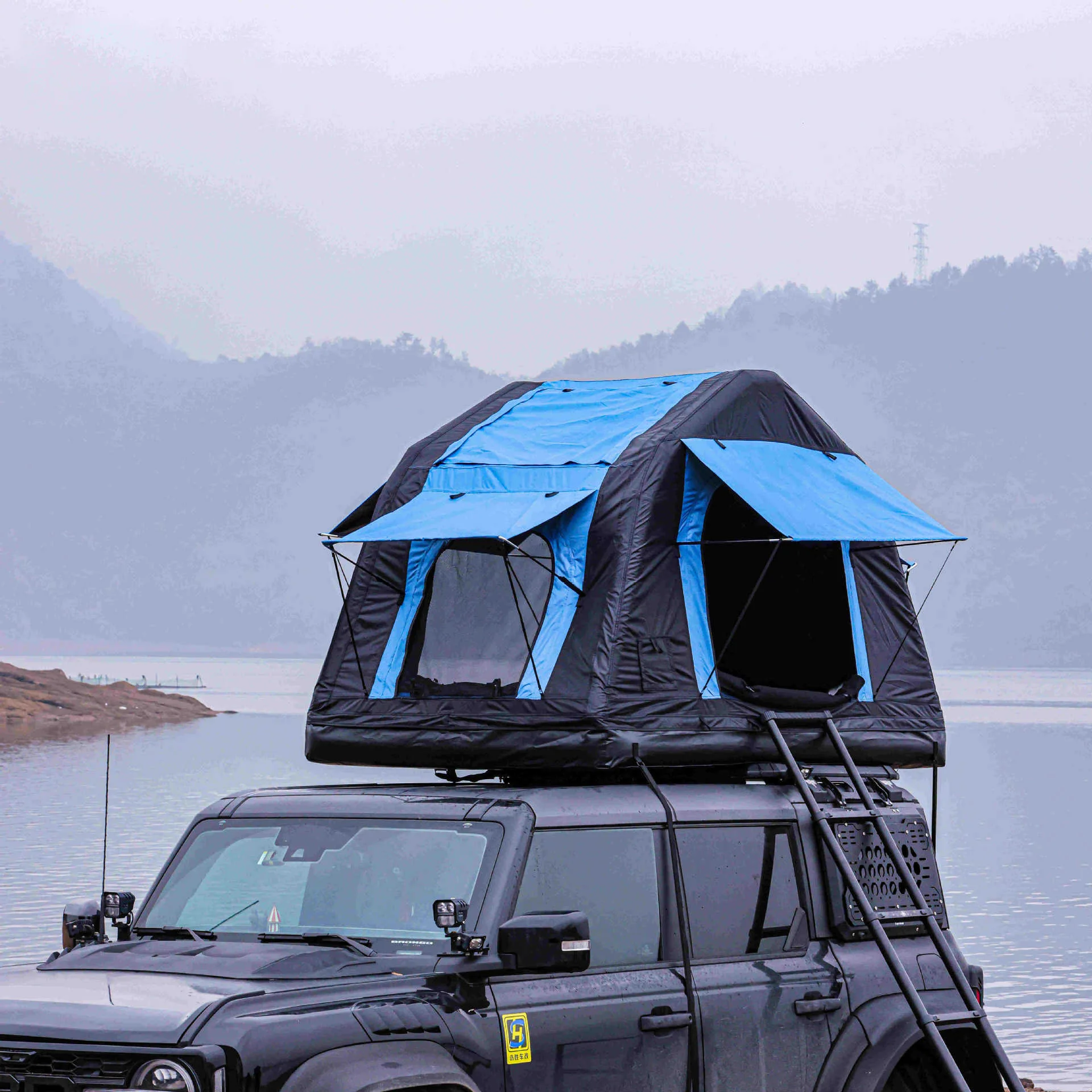 Outdoor Camping Car Tent - เต็นท์หลังคารถแบบเปลือกแข็ง ระบบไฮดรอลิกอัตโนมัติ ขายดี สำหรับ 2-3 คน