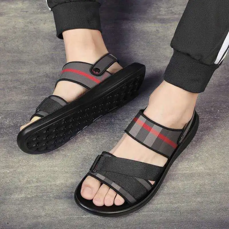 Sandals Men 2024 Trend Summer Outdoor Leisure Non-slip Beach Luxury Brand Sandal High Quality Soft Sole Dual-purpose Sandals Men