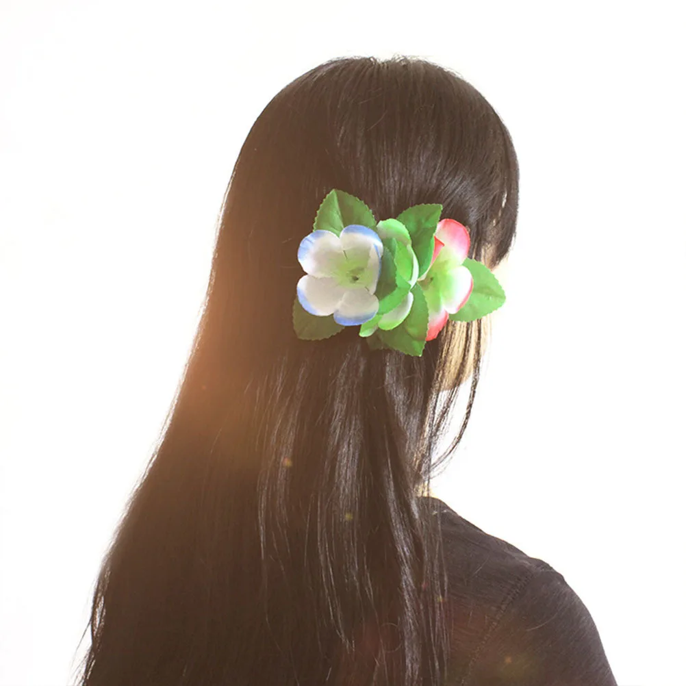 

10Pcs Flower Hair Clips Colorful Floral Hairpin Hawaiian Beach Party Festival Birthday Photography Hair Accessories
