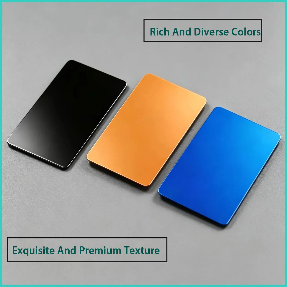 0.2mm/0.45mm thick multi-color blank metal business card compatible with business cards