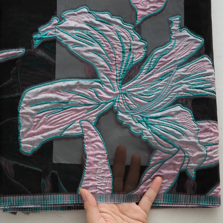 Luxury 2025 High Quality French Jacquard Brocade Lace Fabric Nigeria Gilding Lace Fabric for Women Party Wedding Dresses TY4614