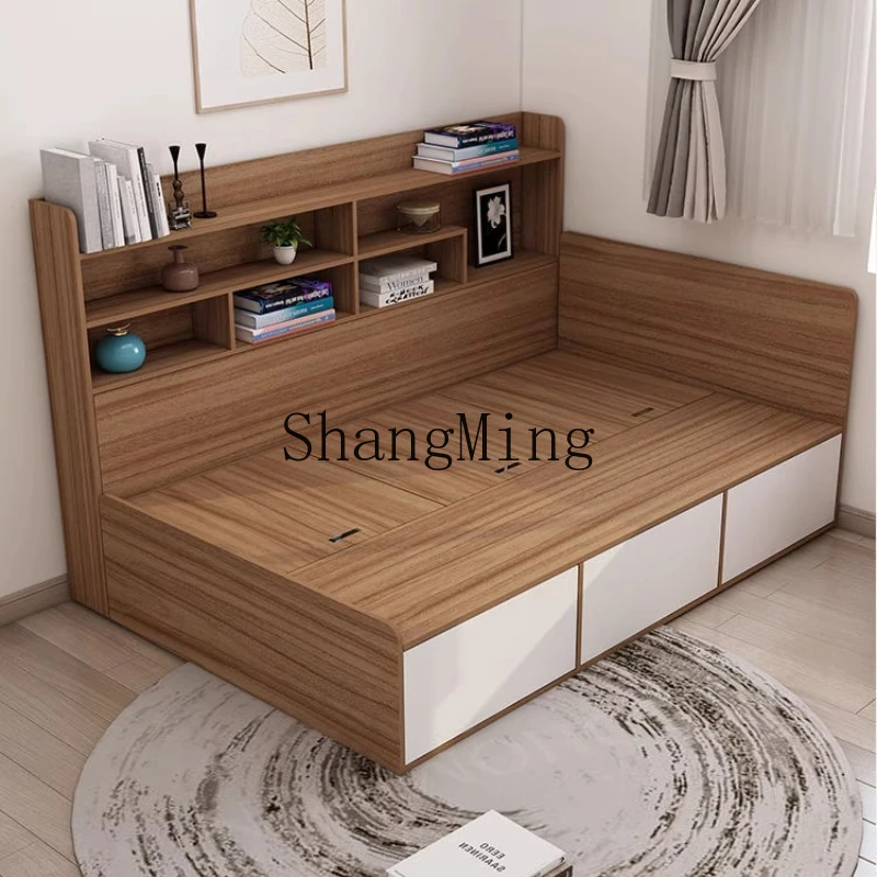 

SM premium storage bookshelf bed storage single simple multi-functional bed small apartment