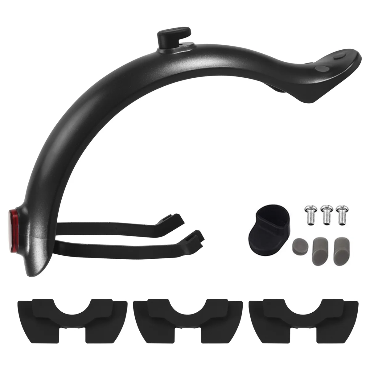 ABMW-Rear Mudguard and Bracket Accessory with Taillight for M365/M365 Pro Scooter with Screws and Screw Caps