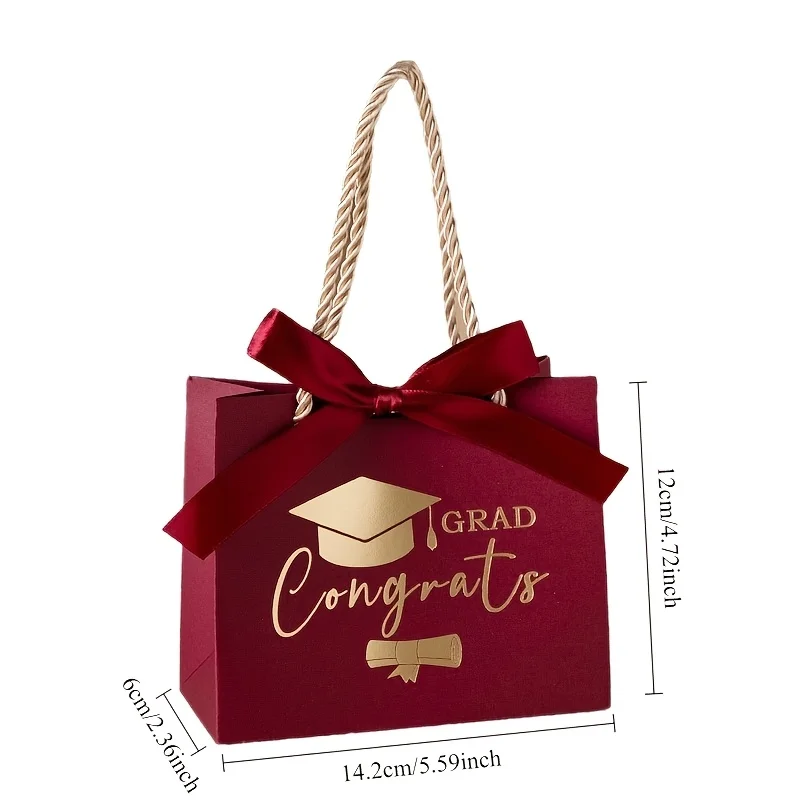 Doctor's Hat Handheld Gift Bag Box Graduation Season Candy Paper Box Bachelor's Hat Suitable for Candy Chocolate and Party Gifts view 6