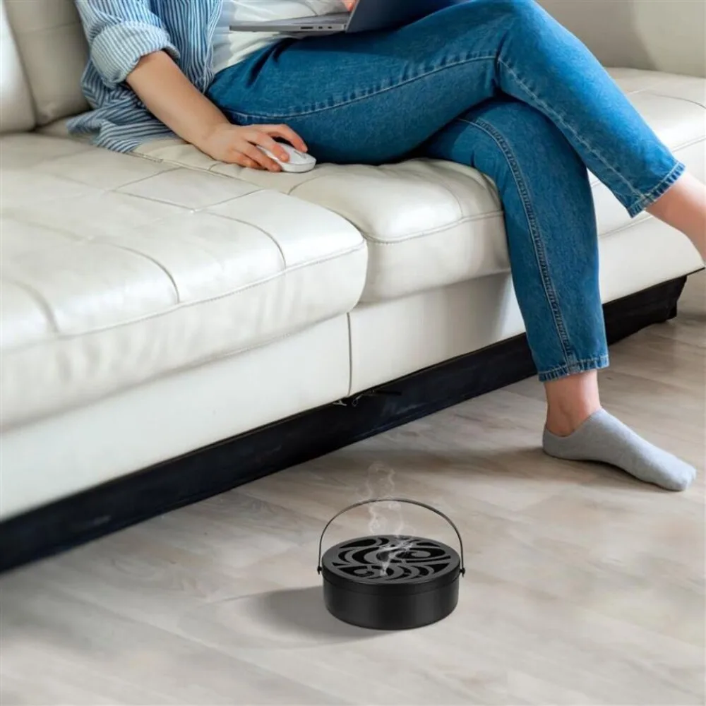 

Новая коробка для катушки от комаров из нержавеющей стали, пепельный поднос, огнестойкая рамка, курильница от комаров, многоразовый чехол для катушки от комаров