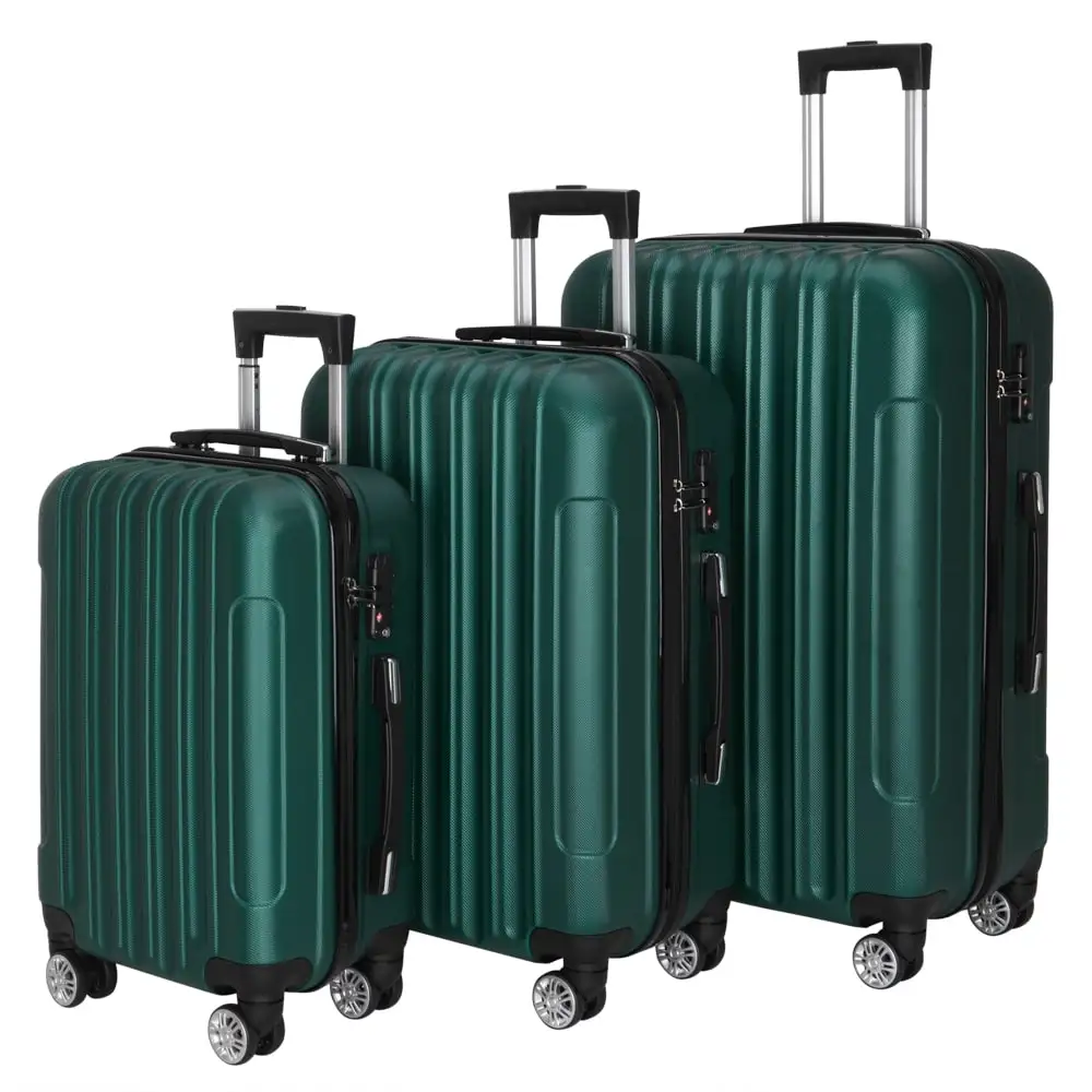 3-In-1 Multifunctional Large Capacity Travel Storage Luggage Set, Rolling Suitcase with 360 Degree Smooth Spinner Wheels, Expandable Hard Shell Travel Case with TSA Approved Lock, Ideal College School, Weekend Getaways, Family Vacations, Business Trips