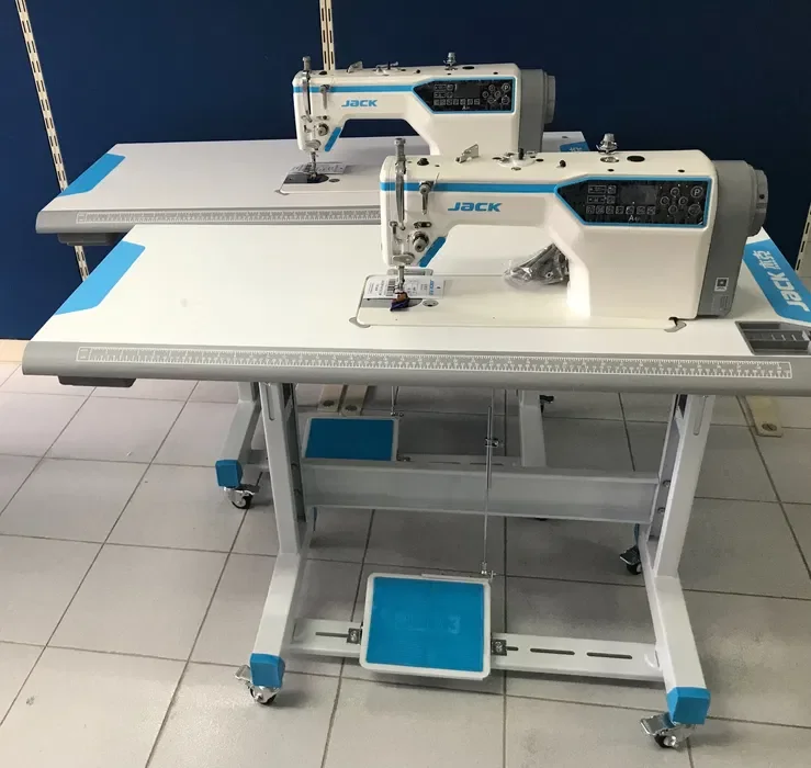 Máquina de Coser Industrial de Punto Fijo de Una Aguja A4E Usada a Precio de Mayoreo, con Cortahilos Automático, de Cama Plana, de Segunda Mano, Marca Jack