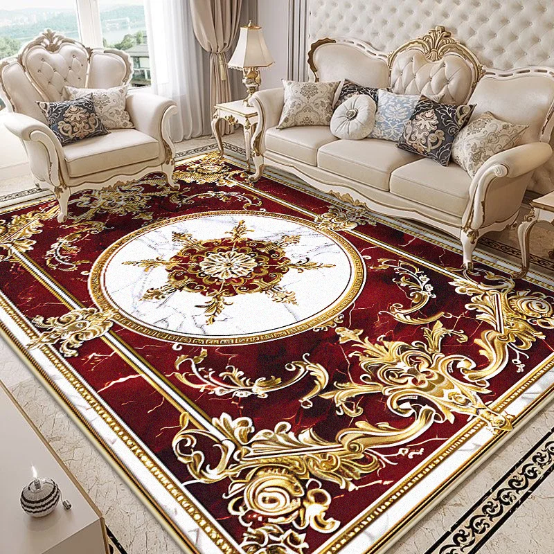 

Luxury Carpet for Living Room European Decoration Home Sofa Large Area Non-slip Rugs Fluffy Soft Floor Mat for Bedroom Bedside