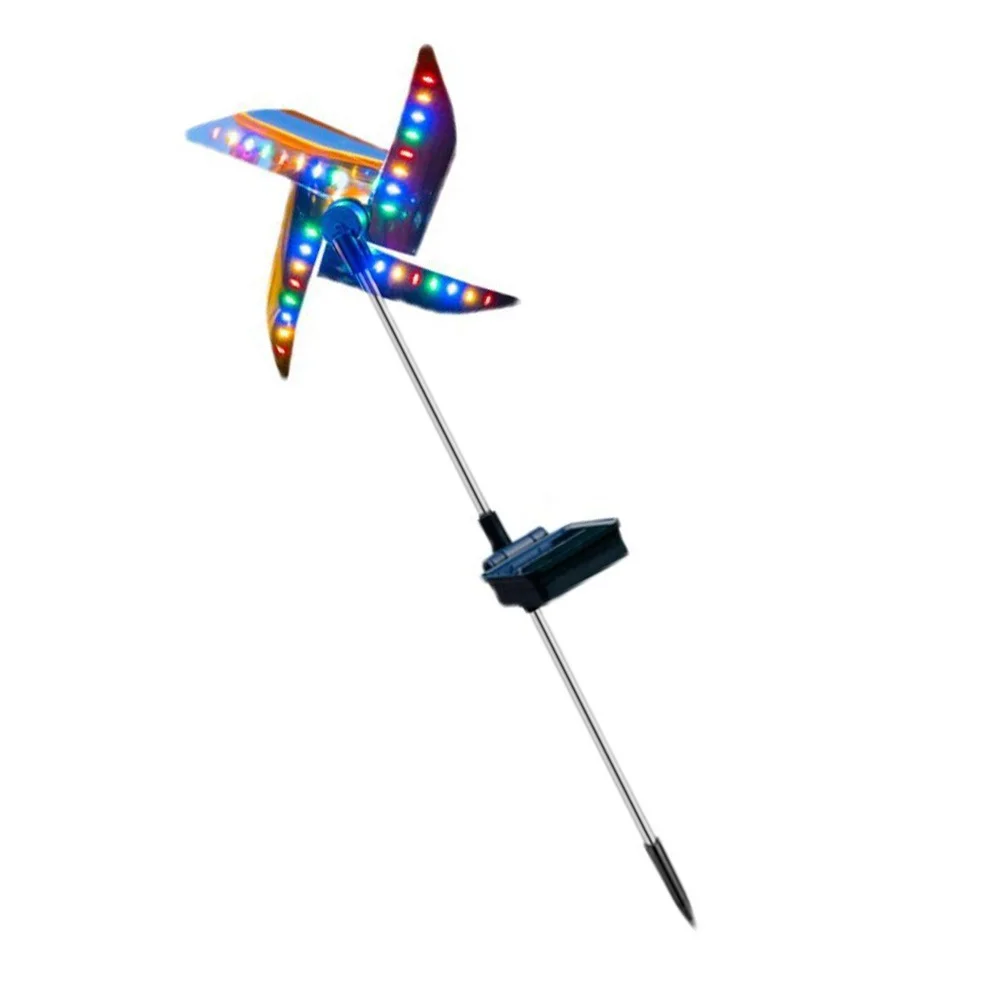 

1Pcs Solar Windmill Lamp Outdoor Landscape Windmill Decor Rotatable Garden Lawn Pinwheel Lamp Garden Adornment