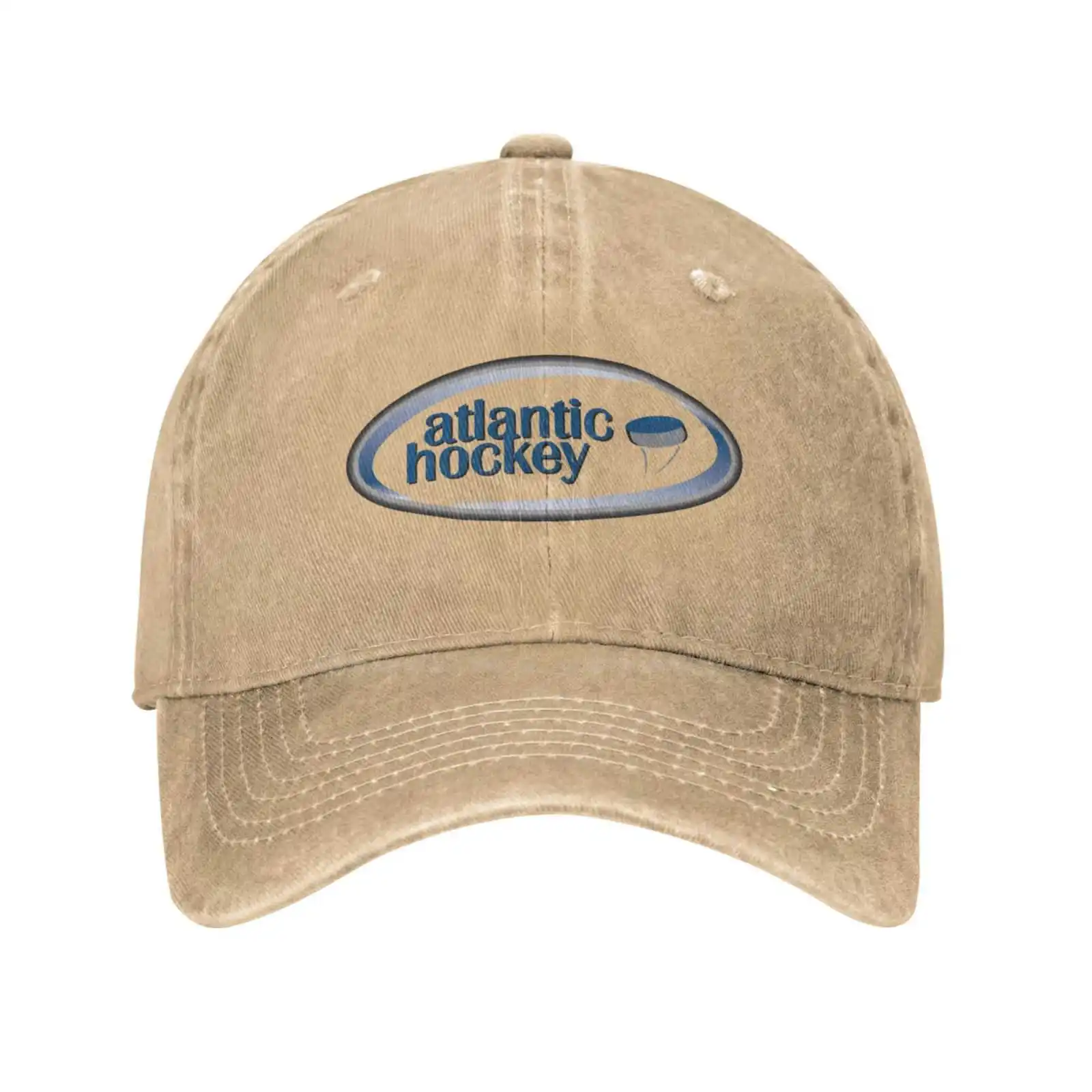 

Atlantic Hockey Association Logo Print Graphic Casual Denim cap Knitted hat Baseball cap