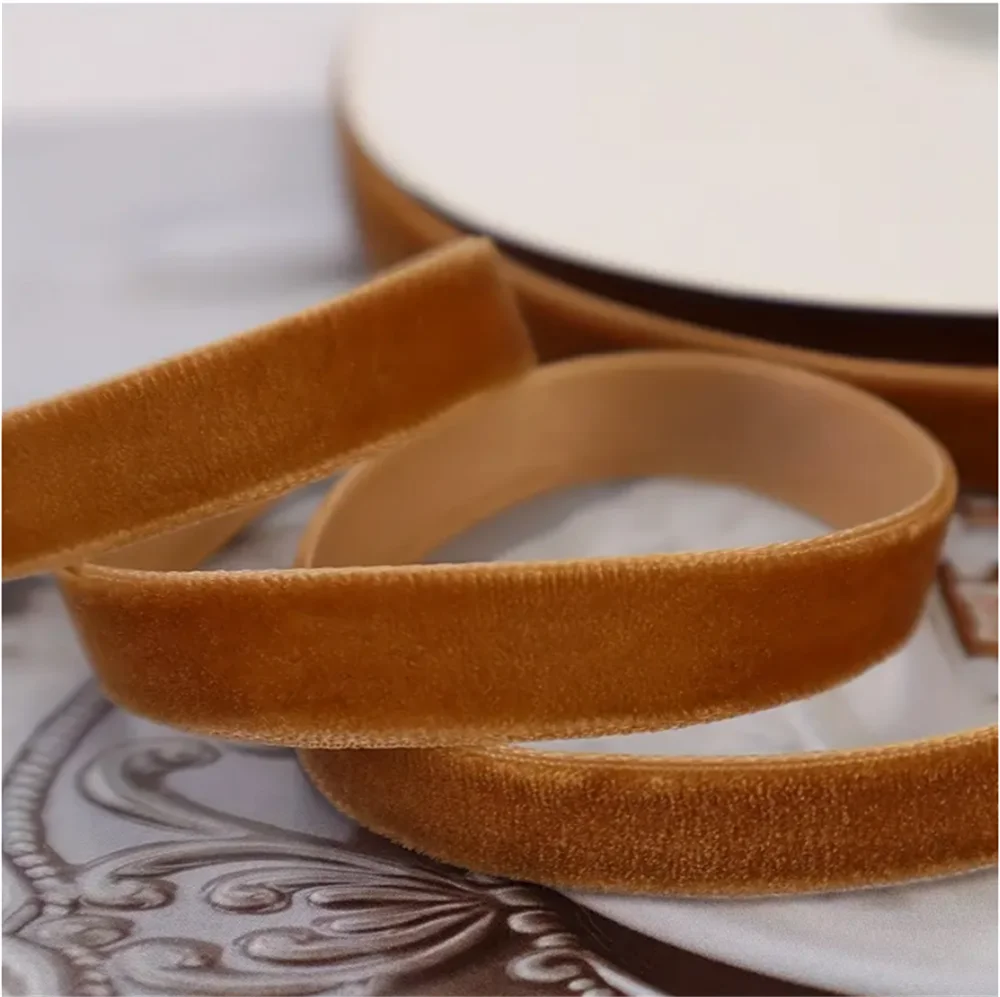 Ginger Nylon Single Face Velvet Ribbon 6MM,9MM,15MM,25MM 38mm