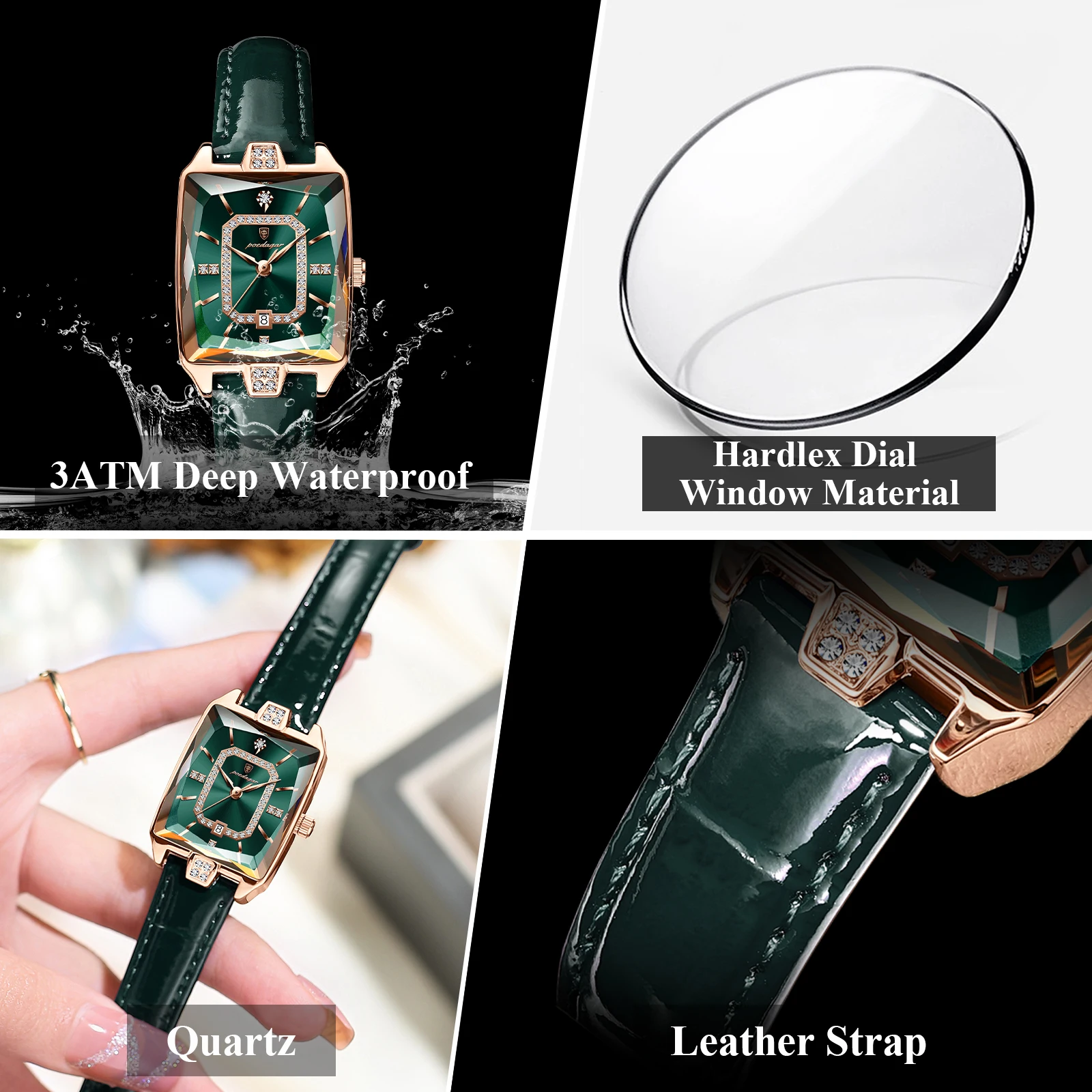 Luxury Women's Waterproof Date Leather Watch