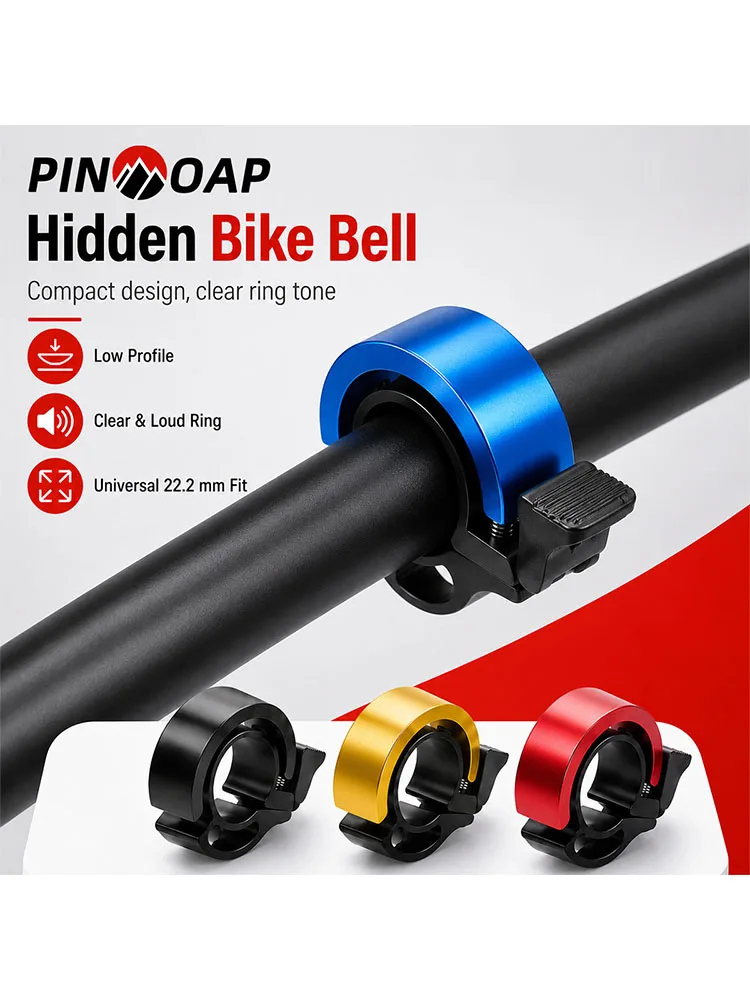 AliExpress pinmoap PINMOAP 2PCS Invisible Bike Bell Bicycle Handlebar Bell Hidden Loud Ring Safety Horn For Mtb Road Bikes Scooter Cycling Accessor