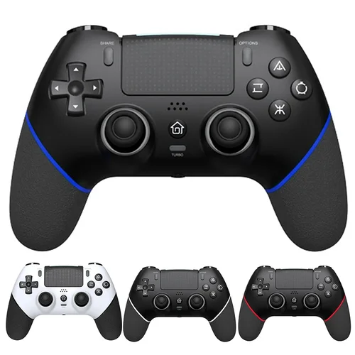 Controlador de juegos inalámbrico giroscopio de 6 ejes controlador de consola Bluetooth Macros Turbo doble vibración efecto Hall Joystick para PS4