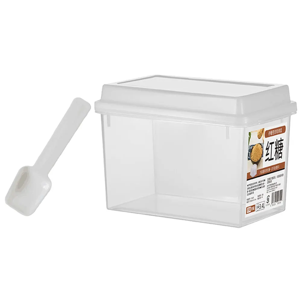 3_4L Airtight Sealed Container Sugar Keeper Large Capacity Storage Box for Flour Beans Grains Clear Design Anti Moisture Kitchen