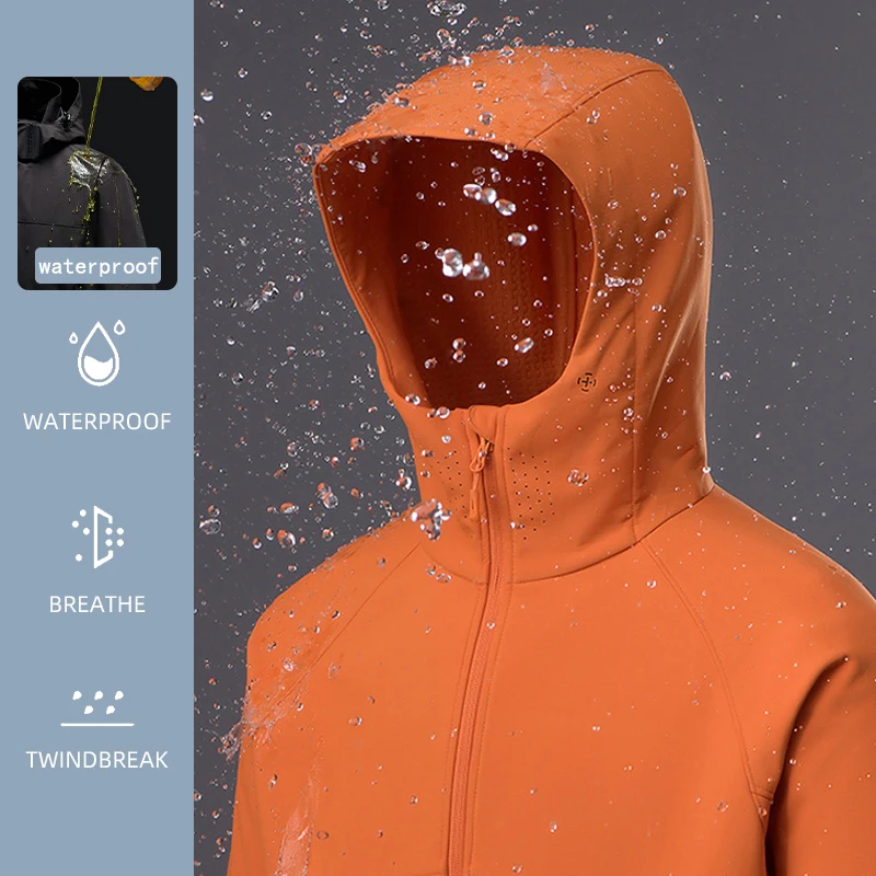 

2025 New Military Shark Skin Soft Shell Jacket Men, Tactical Windproof Waterproof Hooded Bomber Coat for Outdoor Combat Hiking