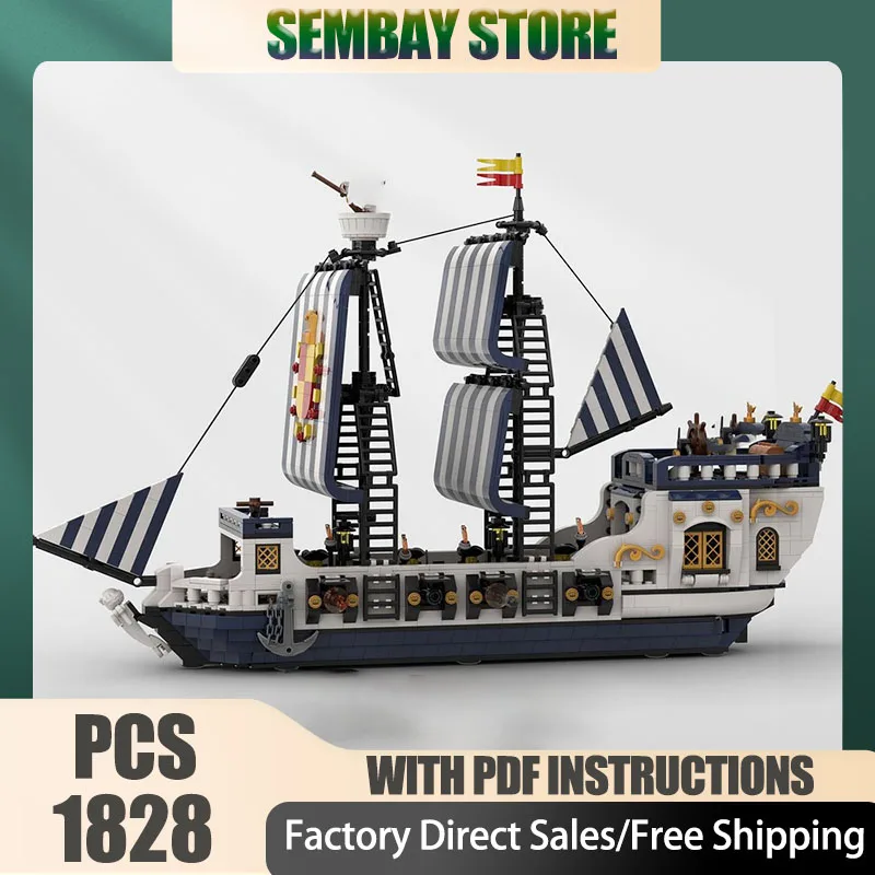 

Military Warship Model Moc Building Bricks Admiral Ship Model Technology Blocks Christmas DIY Toy Construction Boat Set Gifts