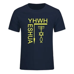 Camiseta Harajuku para hombre, camisa con estampado de Yeshua, Yahweh, cristiano, religioso, Jesús, Cristo, espiritual, seguidor de fe