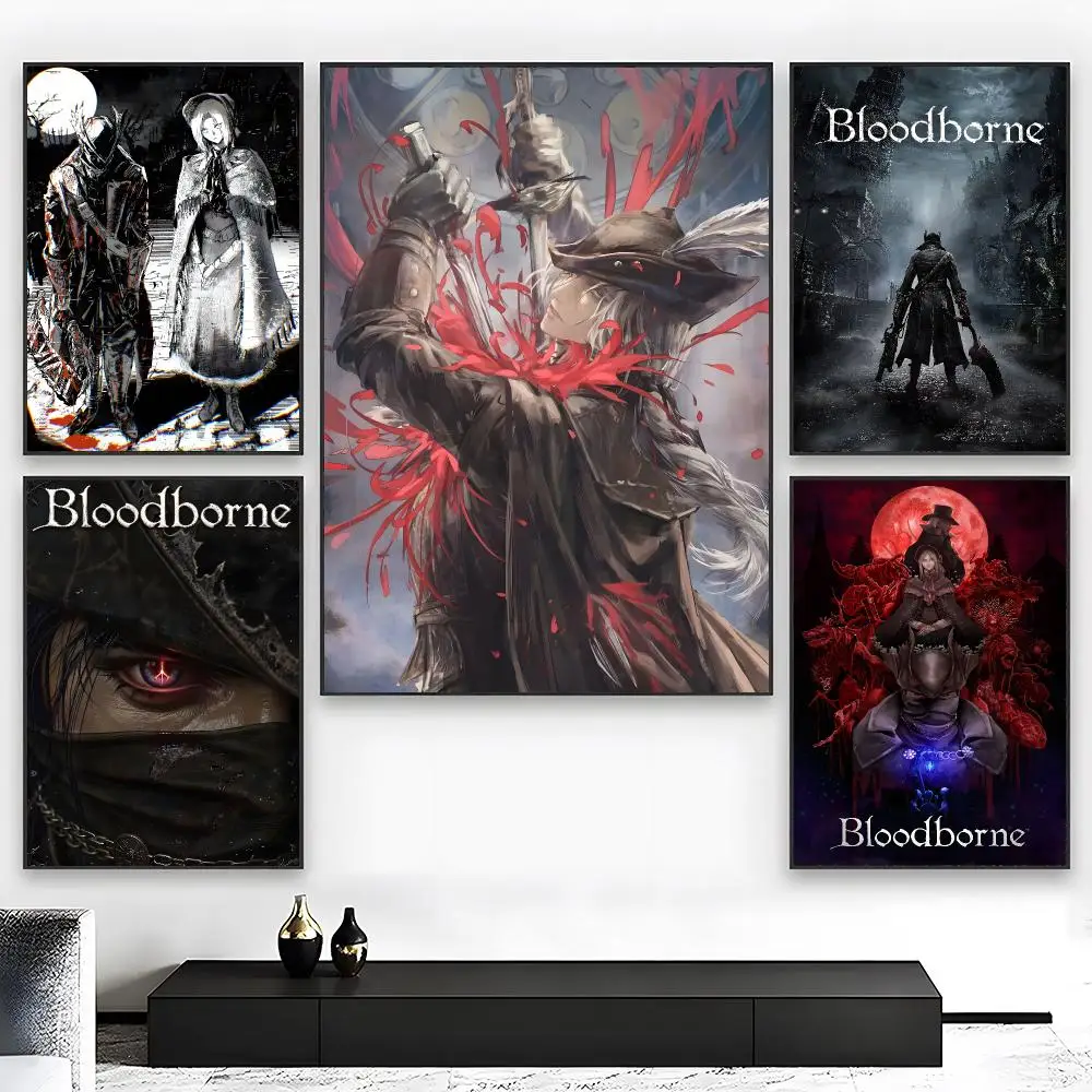 Gothic Dark Fantasy Game B-BloodborneS Poster Wall art print art suitable for living room bedroom bar parlor home decor gift