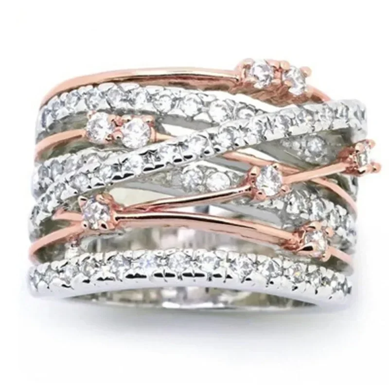 Fashion New Temperament Women\'s Rings Simple Winding Crystal Fashion Ring for Women  Party Jewelry Hot