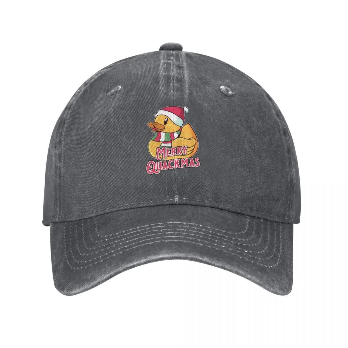 Funny Merry Quackmas Rubber Ducky Christmas Duck Baseball Cap Beach Kids Hat Women's Hats For The Sun Men's