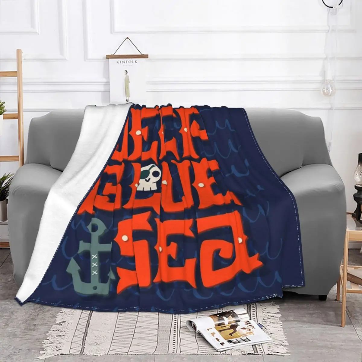 Deep Blue Sea Four Seasons Universal Blanket Air-Conditioned Room Can Be Laid Halloween Gifts