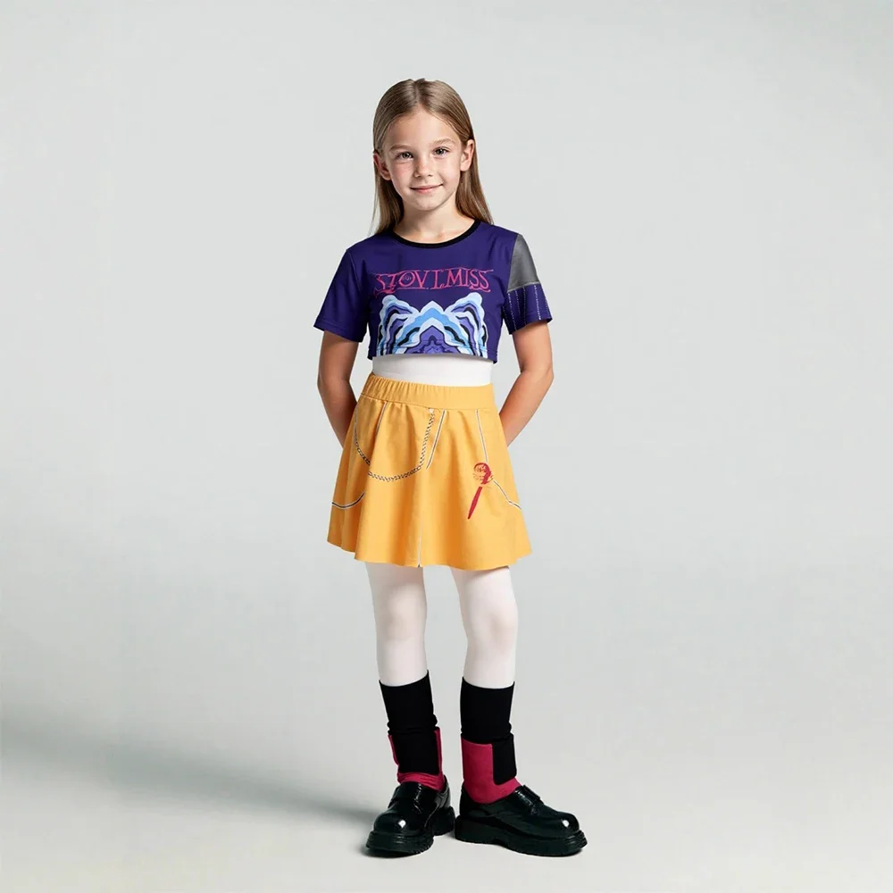 

Аниме KPop Охотники на демонов Mira Zoey Rumi Косплей Костюм для детей Униформа охотничьего рукава Полный комплект Топ Брюки Хэллоуин Карнавальный реквизит