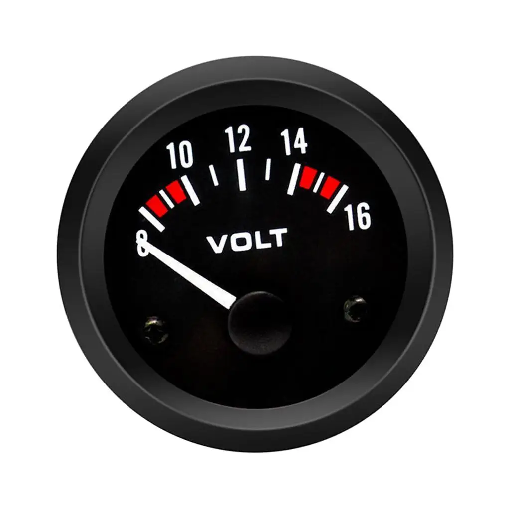 Car Voltmeter High Performance Measure Range 8-16 V Auto Parts 52mm Voltage