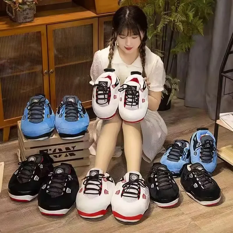 النساء/الرجال العصرية الدهون رئيس المنزل نعال تدفئة زوجين نعال من القطن أحذية المنزل مريحة الرجعية تصميم المستقبل 36-44 الحجم