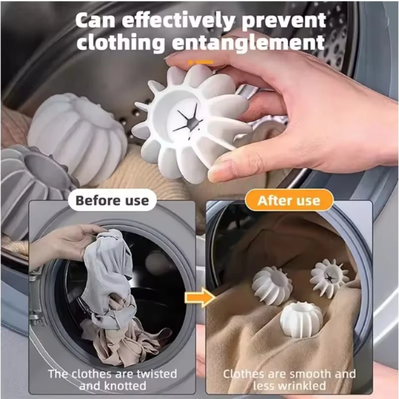 Reusable Silicone Laundry Ball – Removes Pet & Human Hair in Wash Eco-Friendly Washing Machine Helper for Clothes & Fabrics