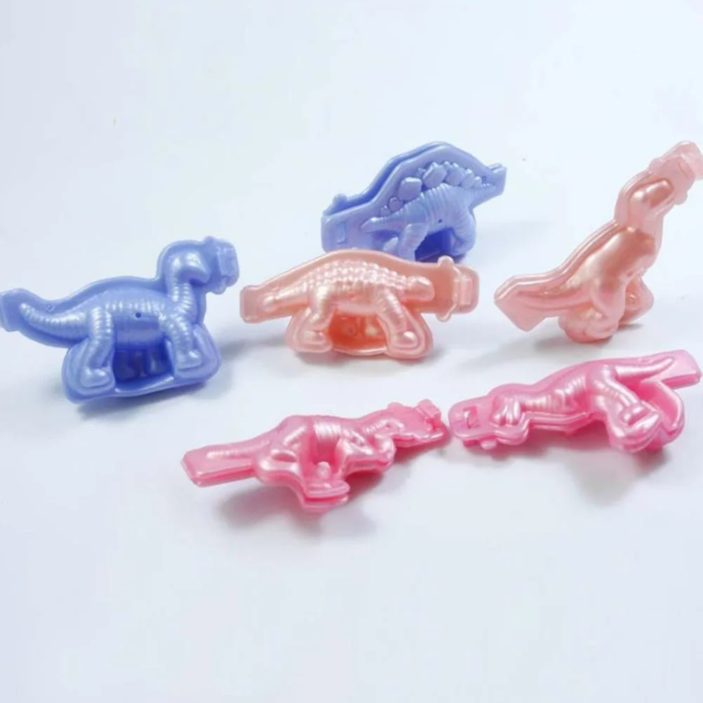 12 stuks DIY dinosaurus plasticine mal cartoon vorm ontwerp voor kinderen creatief spelen zand kit willekeurige kleur plasticine mal