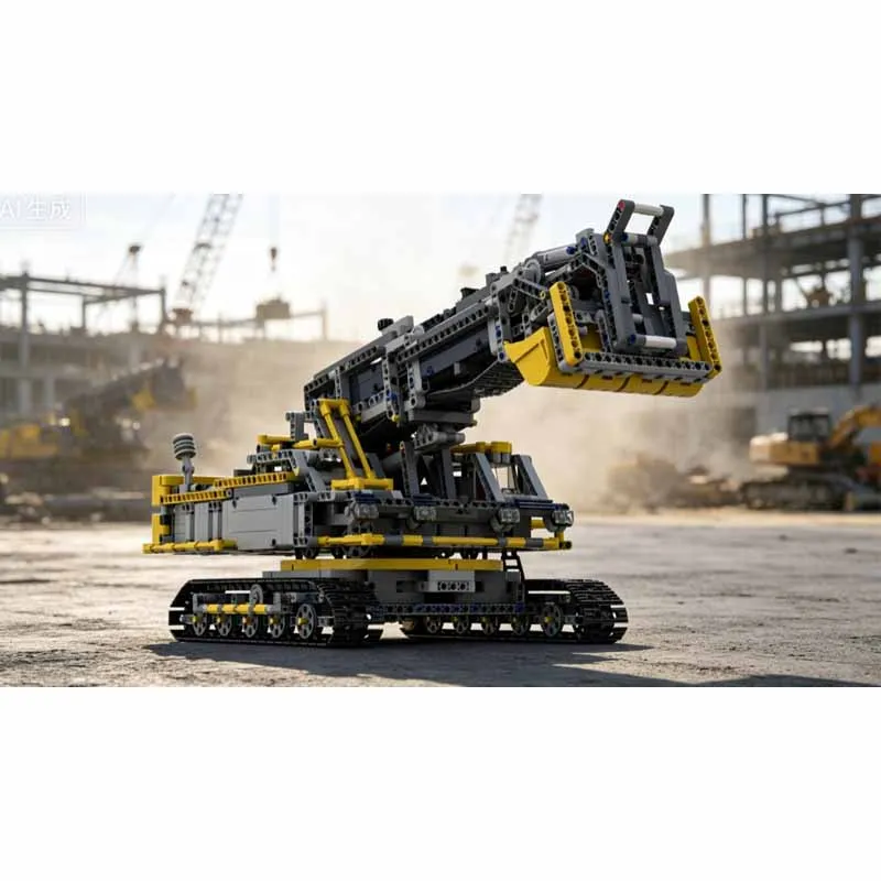 moc-48114 large excavator difficult building blocks toy remote control model children's educational toys Christmas birthday gift