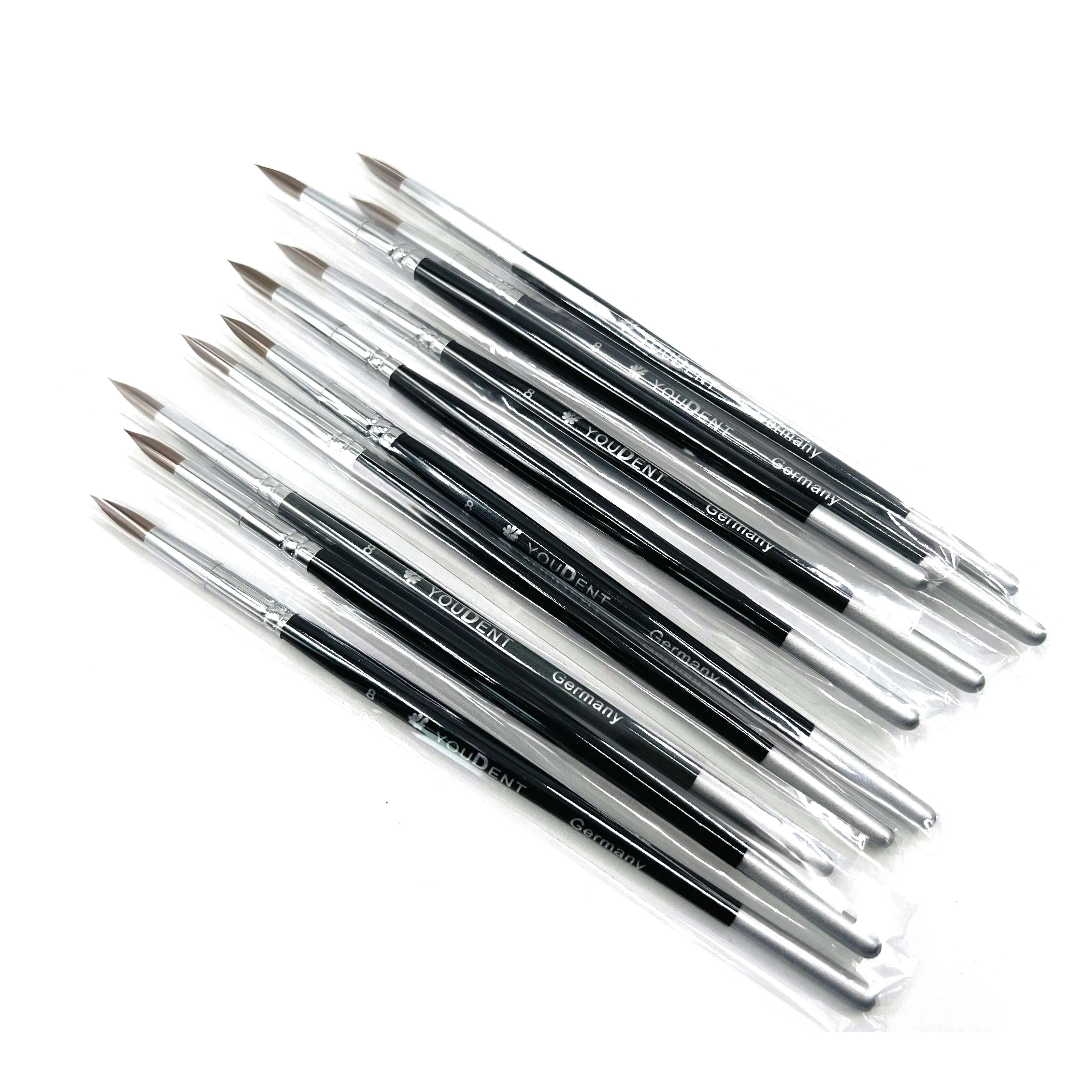 10pcs 8# Dental Porcelain Brush Pen Ceramic Brush Pen Dental Technician Tools Dental Lab Supplies Dental Lab Equipment