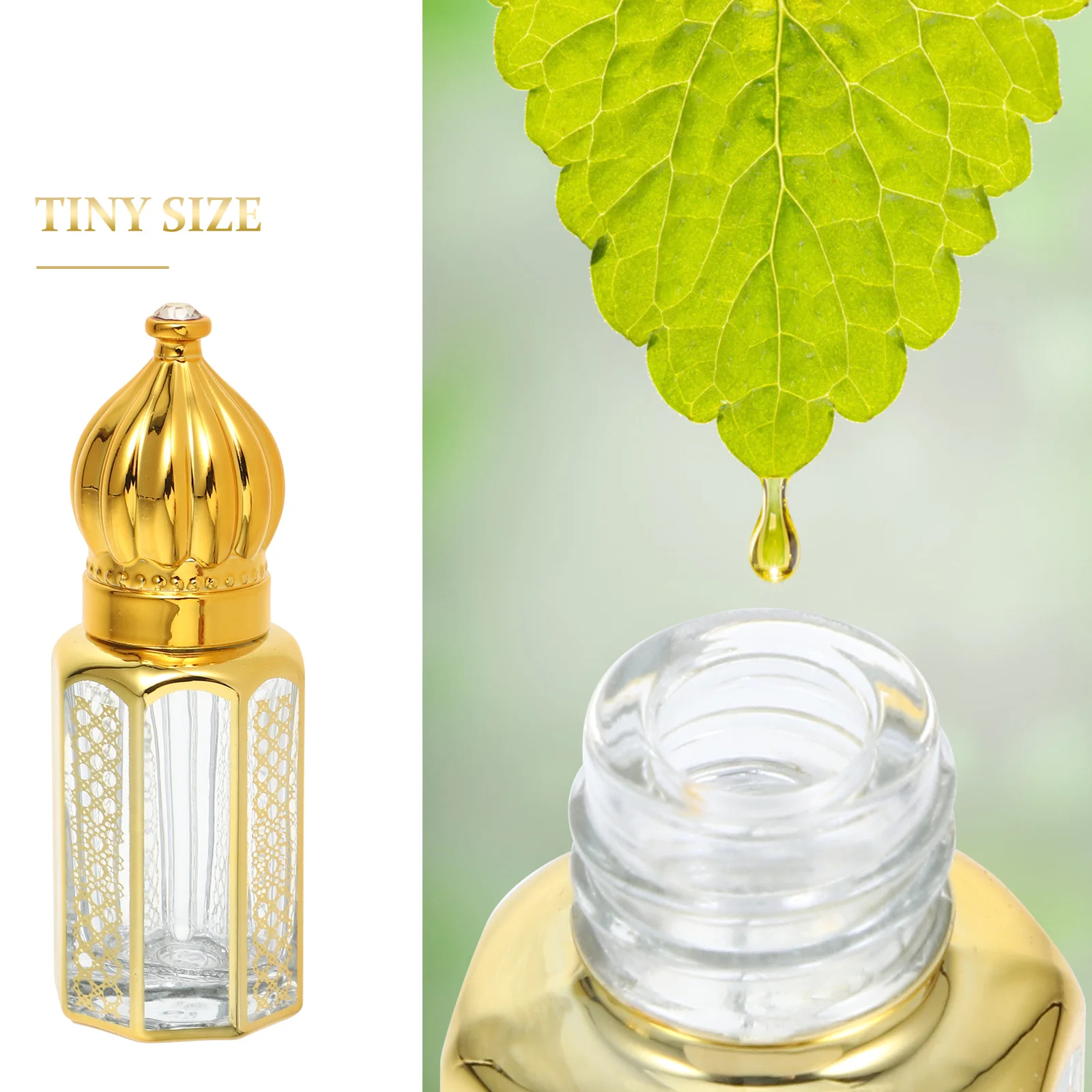 

3Pcs Essential Oil Bottles Dropper Glass Perfume Dispenser Containers Refillable Travel Aromatherapy Bottles Leak Proof