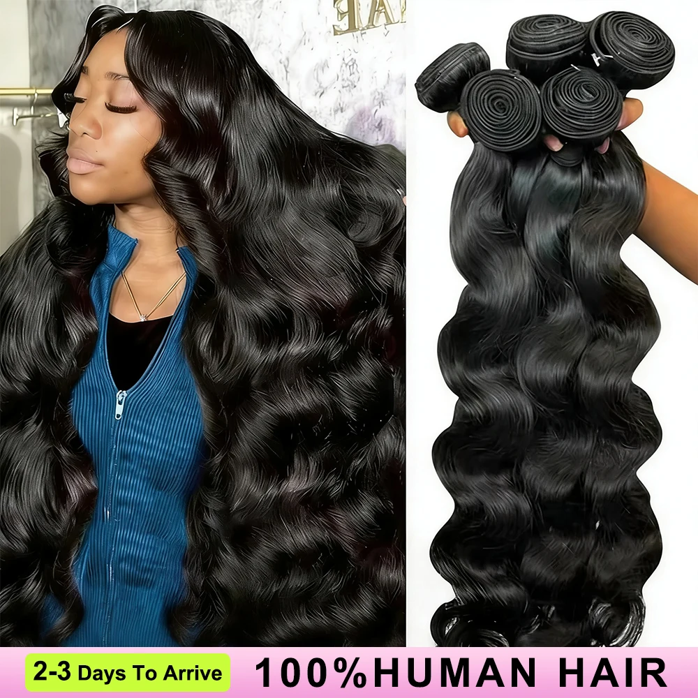 16A 30 40 pulgadas paquetes de ondas corporales cabello humano 100% extensiones de mechones de tejido virgen sin procesar extensiones de cabello humano brasileño