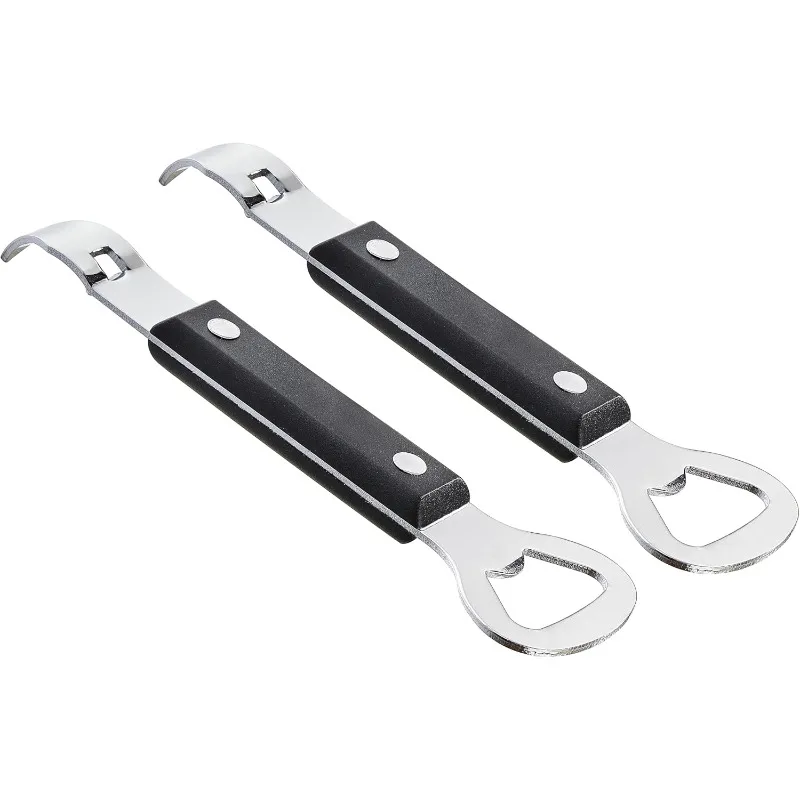 2PCS Bottle Opener, Stainless Steel Manual Can Punch Bottle Cap Beer Bottle Openers, Dishwasher Safe