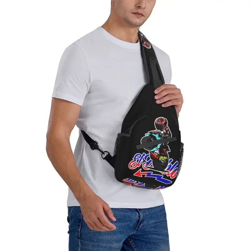 Fabio Quartararo-Sac à bandoulière personnalisé pour homme, sac à dos poitrine, sac à dos à bandoulière, sac de jour de cyclisme et de camping, mode initiée