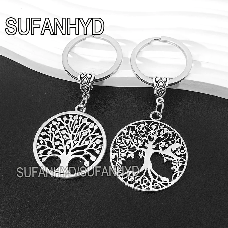 New Tree of Life Keychain Thanks Gift Key Ring Leaf Key Holder for Women