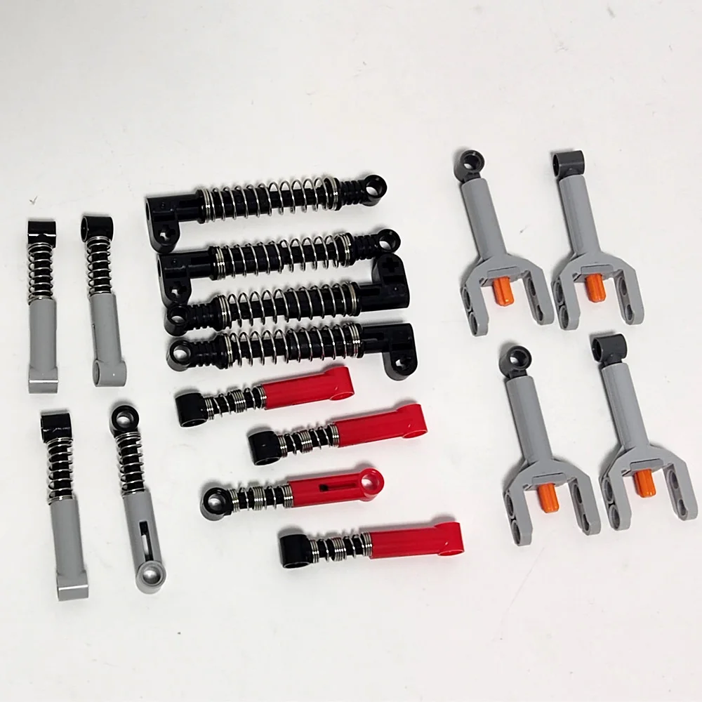 Zaawansowane technologicznie części cegieł Miękki/twardy amortyzator Mały miotacz Siłowniki liniowe Popychacz 9,5L Ramię amortyzatora 92693 MOC Klocki konstrukcyjne