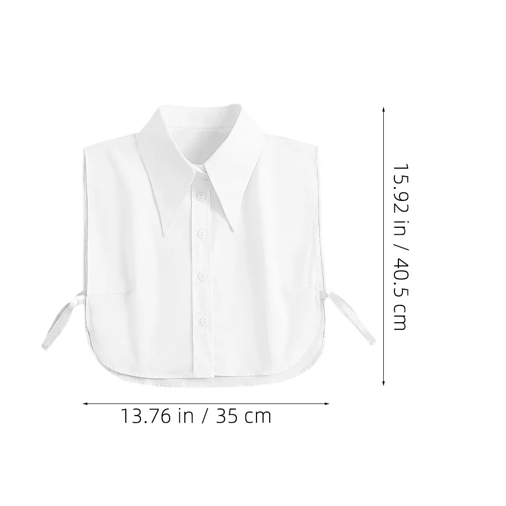 

Cotton Shirt Fake Collar Detachable White Collars for Women Jacket Hat Faux Cotton Materials Easy Clean Office Lady Work Party