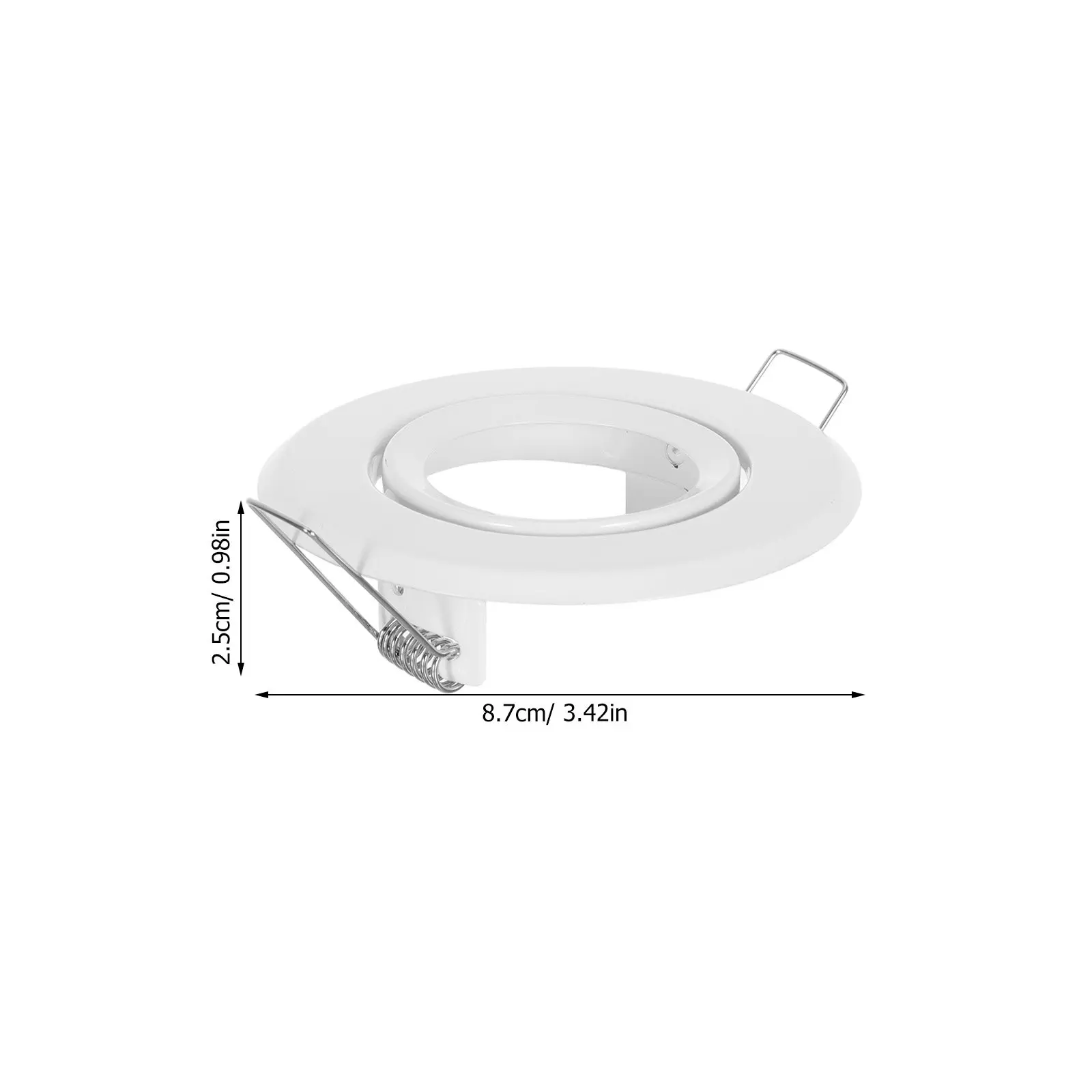 3Pcs Recessed Light Fixture Frame Spotlight Downlight Holder Sturdy Iron Construction Space Efficient Design Decorative Trim