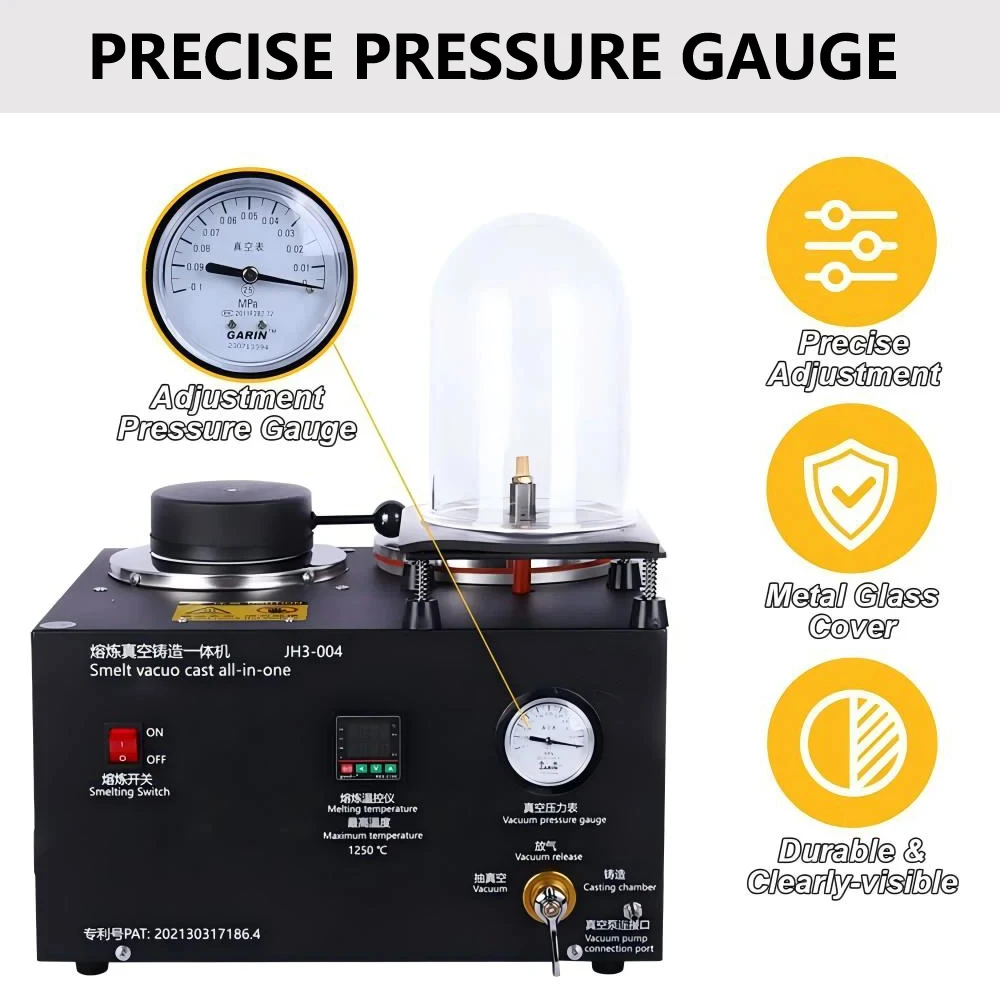 3in1 Vacuum Casting Machine Metal Smelting Mold Jewelry Casting Machine 220/110V